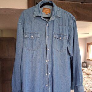 Western Pearl snap denim shirt